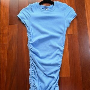 Garage Light Blue Ribbed Top